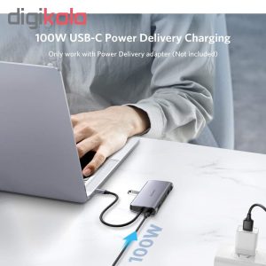مبدل USB-C به HDMI/VGA/USB/LAN/USB-C یوگرین مدل 40873