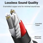 مبدل 1 به 2 صدا 3.5 میلیمتری یوگرین مدل AV141-30620 طول 0.2 متر