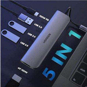 هاب 5 پورت USB-C یوگرین مدل CM136-50209