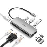 مبدل USB-C به HDMI/VGA/USB/LAN/USB-C یوگرین مدل 40873