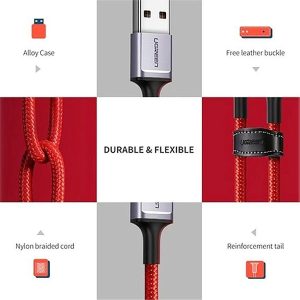 کابل USB-C یوگرین مدل US505-20527 طول 1 متر