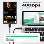 کابل USB-C  یوگرین مدل US501- 30389 طول 0.8 متر