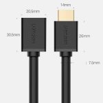 کابل افزایش طول HDMI یوگرین مدل HD107-10140 طول 0.5 متر