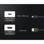 کابل تبدیل Micro HDMI به HDMI یوگرین مدل HD127-30103 طول 2 متر