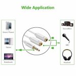 کابل تبدیل 1 به 2 صدا 3.5 میلی متری یوگرین مدل AV141-10789