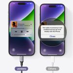 مبدل Lightning به جک 3.5mm یوگرین مدل US315-70509 طول 1 متر