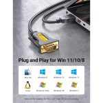 کابل USB.2 به DB9-RS232 یوگرین مدل CR104-20210 طول 1 متر
