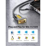 کابل USB.2 به DB9-RS232 یوگرین مدل CR104-20201 طول 1.5 متر