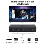 سوئیچ 1 به 5 HDMI یوگرین مدل CM568-90512 4K
